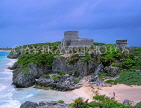 MEXICO, Yucatan, TULUM, Mayan Castilo (fortress), and coast, MEX727JPL
