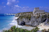 MEXICO, Yucatan, TULUM, Mayan Castilo (fortress) and coast, MEX522JPL