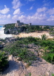 MEXICO, Yucatan, TULUM, Mayan Castilo (fortress) and coast, MEX524JPL