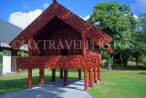 NEW ZEALAND, North Island, ROTORUA, Whakarawarewa, Maori building, NZ63JPL