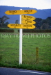 NEW ZEALAND, North Island, country road sign (on route to Tauranga), NZ104JPL