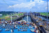 PANAMA, Panama Canal, cruise ship going through canal and lock, PAN30JPL