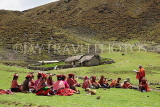PERU, Chupani, Andean Mountains, gathering of villagers, PER104JPL