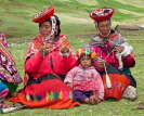 PERU, Chupani, Andean Mountains, traditional weaving, women spinning yarn, PER92JPL