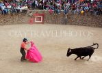 PERU, Ollantaytambo, Festival of the Cross (Choquekillka), bullfighting preformance, PER48JPL