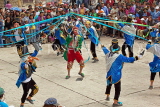 PERU, Ollantaytambo, Festival of the Cross (Choquekillka), traditional dance  preformance, PER56JPL