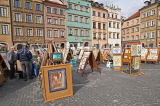 POLAND, Warsaw, Rynek Starego Miasta (Old Town Square) artworks for sale, POL224JPL