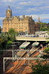 SCOTLAND, Edinburgh, Balmoral Hotel and and Waverley Rail Station, SCO888JPL