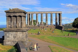 SCOTLAND, Edinburgh, Calton Hill, National Monument & Plafair Monument, SCO865JPL