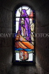 SCOTLAND, Edinburgh, Edinburgh Castle, St Margaret's Chapel, stained glass, SCO1108JPL