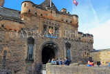 SCOTLAND, Edinburgh, Edinburgh Castle, and visitors at entrance, SCO1093JPL