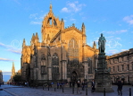 SCOTLAND, Edinburgh, St Giles Cathedral, evening light, SCO909JPL