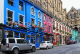 SCOTLAND, Edinburgh, Victoria Street, colourful shop fronts, SCO991JPL