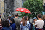 SCOTLAND, Edinburgh, visitors gathered for a free city tour, SCO949JPL