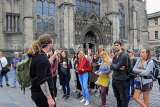 SCOTLAND, Edinburgh, visitors on free walking tour with guide, SCO950JPL