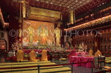 SINGAPORE, Chinatown, The Buddha Tooth Relic Temple, main hall and monks, SIN596JPL