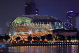 SINGAPORE, Esplanade, theatres on the Bay, night view, SIN1394JPL
