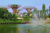 SINGAPORE, Gardens by the Bay, Supertree Grove and Kingfisher Lake, SIN469JPL