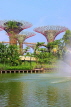 SINGAPORE, Gardens by the Bay, Supertree Grove and Kingfisher Lake, SIN470JPL