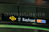 SINGAPORE, MRT, Bayfront station sign, SIN1320JPL