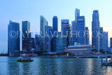 SINGAPORE, Marina Bay, and Singapore skyline, dusk view, SIN1402JPL