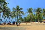 SINGAPORE, Sentosa Island, Palawan Beach, and coconut trees, SIN705JPL