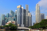 SINGAPORE, Singapore skyline, Anderson Bridge, and Singapore River, SIN1418JPL