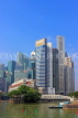 SINGAPORE, Singapore skyline, Anderson Bridge, and Singapore River, SIN1419JPL