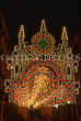 SPAIN, Valencia Prov, VALENCIA, Fallas Fiesta, illuminated street decorations, SPN285JPL