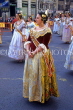 SPAIN, Valencia Prov, VALENCIA, Fallas Fiesta, woman in parade, in traditional dress, SPN287JPL
