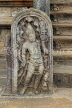 SRI LANKA, Anuradhapura, Isurumuniya Rock Temple site, guardstone at entrance, SLK5746JPL