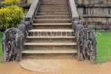 SRI LANKA, Anuradhapura, Isurumuniya Rock Temple site, guardstones at entrance, SLK5747JPL