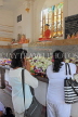 SRI LANKA, Anuradhapura, Jaya Sri Maha Bodhi (sacred Bo tree), worshippers at shrine, SLK5506JPL