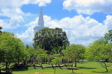 SRI LANKA, Anuradhapura, Ruwanweliseya Dagaba, and ancient stone pillars, SLK5552JPL
