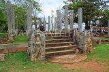 SRI LANKA, Anuradhapura, Thuparamaya Dagaba (stupa), stone pillars and guardstones, SLK5688JPL