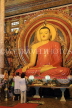 SRI LANKA, Colombo, Gangaramaya temple, main hall, seated Buddha statue, SLK5350JPL