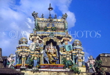 SRI LANKA, Colombo, Wellawathe Hindu Temple, entrance facade, SLK1509JPL