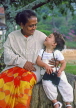 SRI LANKA, Colombo, grandmother and grandson, SLK2092JPL