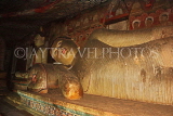 SRI LANKA, Dambulla Cave Temple (Golden Temple), reclining Buddha statue in cave, SLK2886JPL