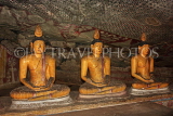 SRI LANKA, Dambulla Cave Temple (Golden Temple), seated Buddha statues in cave, SLK2770JPL