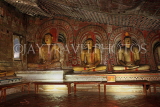 SRI LANKA, Dambulla Cave Temple (Golden Temple), seated Buddha statues in cave, SLK2802JPL