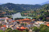 SRI LANKA, Kandy, Kandy Lake and town view, from Bahirawakanda Viharaya (Temple) site, SLK3150JPL