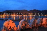 SRI LANKA, Kandy, Kandy lake, night view, SLK3922JPL