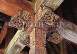 SRI LANKA, Kandy, Temple of the Tooth (Dalada Maligawa), Audience Hall, pillar carvings, SLK3058JPL