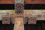 SRI LANKA, Kandy, Temple of the Tooth (Dalada Maligawa), Audience Hall, pillar carvings, SLK3059JPL
