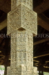 SRI LANKA, Kandy, Temple of the Tooth (Dalada Maligawa), Audience Hall, wood pillar, SLK2221JPL
