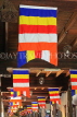 SRI LANKA, Kandy, Temple of the Tooth (Dalada Maligawa), Buddhist flags, SLK3078JPL