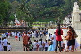 SRI LANKA, Kandy, Temple of the Tooth (Dalada Maligawa), crowds of visitors arriving, SLK3427JPL