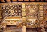 SRI LANKA, Kandy, Temple of the Tooth (Dalada Maligawa), decorative ceiling and carvings, SLK1936JPL