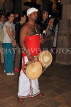 SRI LANKA, Kandy, Temple of the Tooth (Dalada Maligawa), drummer at temple ceremony, SLK3453JPL
